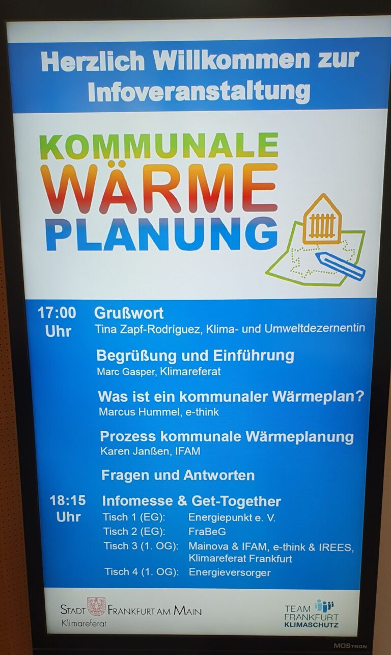 FraBeG möchte aktiver Mitgestalter der Wärmewende in Frankfurt sein